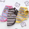 Spring and Summer Puppy Dog Striped Bear Knitted Vest Thin Small Dog Teddy Bear Biped Pet Dog Clothes