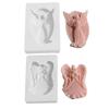 Pray Angel Cake Plaster Mold Diy Angel Wings Portrait Cake Aromath Candle Chocolate Fondant Mold Baking Tool
