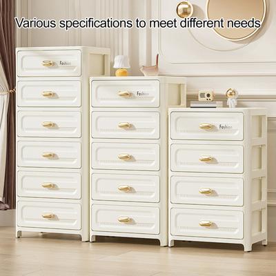 Storage Cabinet Strong Load-Bearing Heavy Duty Storage Organizer with Pulley Design Bedroom Living Room Decor