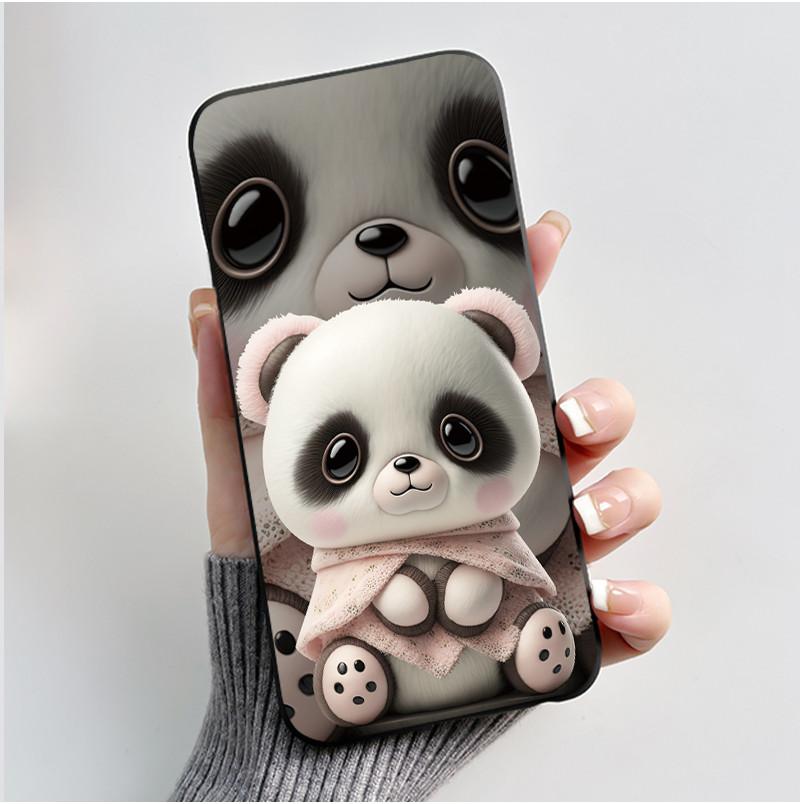 För Nokia 105 106 4G 2023 Fodral Sött Hjärta Kanin Svart Mjukt TPU Silikon Telefonfodral För Nokia105 Nokia106 4G 2023 Bumper Coque