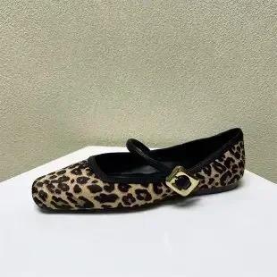 Fashion Women's Flat Shoes Round Toe Leopard Print Casual Shoes Ladies Breathable Slip-on Outdoor Soft Mary Jane Shoes 2026