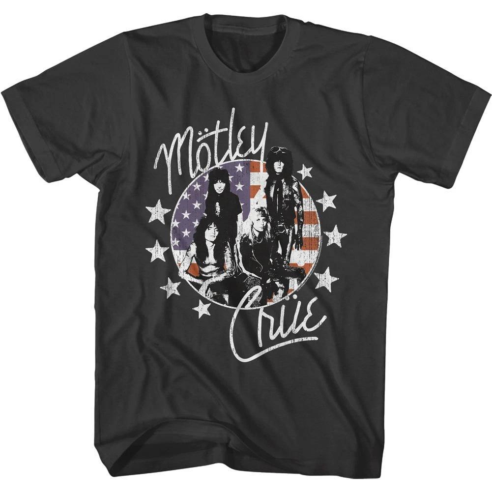 Motley Crue American Flag And Stars Smoke Music Children's T-shirt