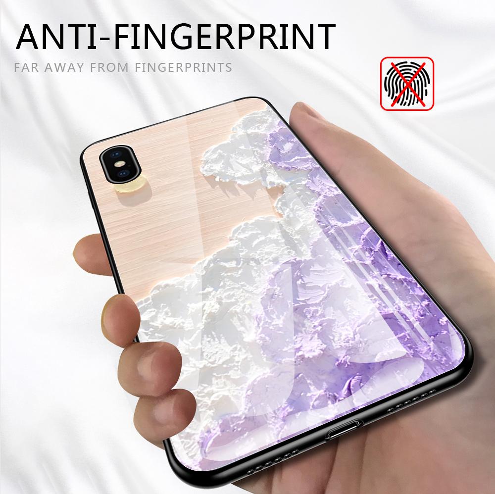 Coque de Téléphone en Verre Trempé Pour iPhone 11 12 13 14 15 16 17 Redmi 10 12 14C Note10 Note14 Xiaomi 11Lite PocoC75 Bord Souple Antichoc Coque Lisse
