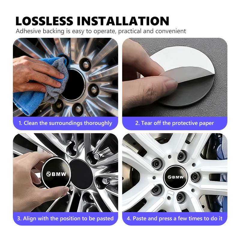 Aluminium Emblem Car Wheel Center Cover Sticker Hub Caps Decal For BMW M3 M5 X3 E93 F10 F20 F30 F40 F15 F25 F26 F31 F49 F86
