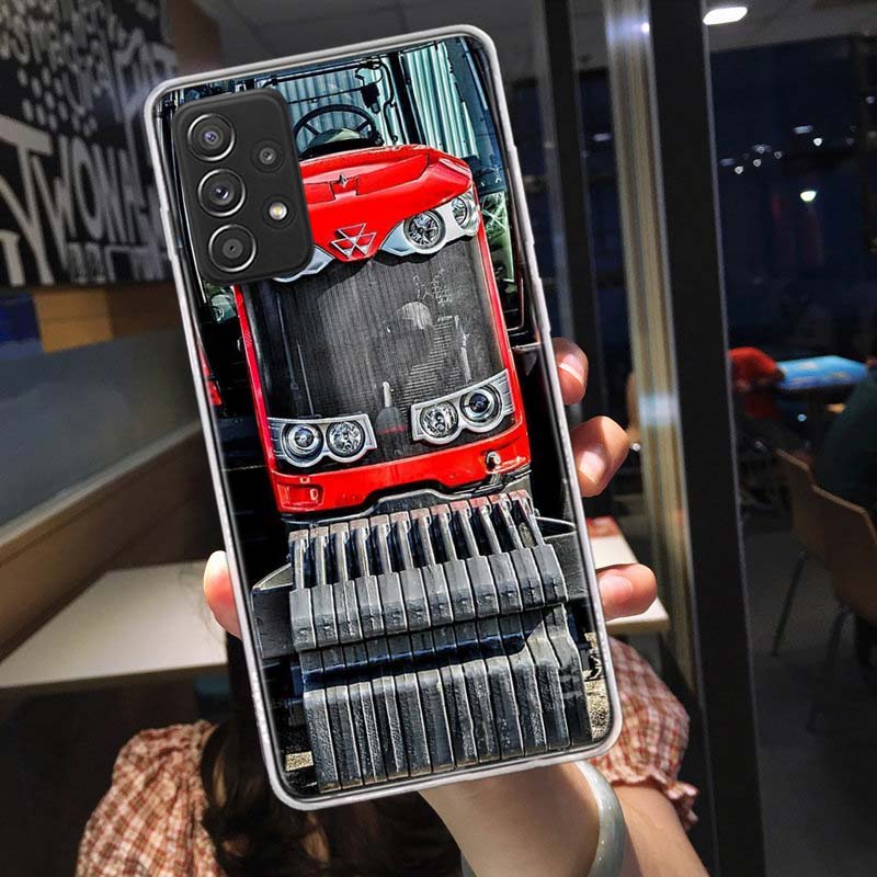 T-Tractor Farm Phone Case For Samsung A15 A25 A35 A55 Galaxy A12 A22 A32 A52S A72 A05S A02S A42 J6 J4 A6 A7 A8 A90 A80 J8 A9 Cov