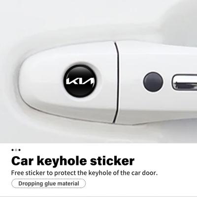 BXZE2 Universal Car Door Keyhole Lock Cylinder Protective Cover Sticker for Rio K5 K2 Sportage Ceed Sorento Picanto Stinger Soul