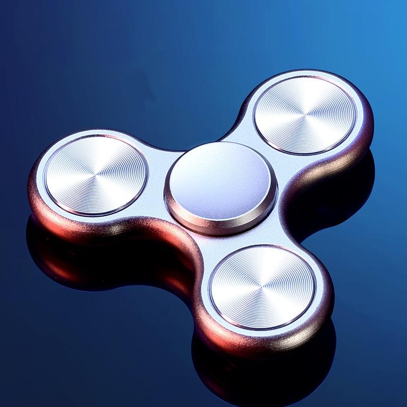 Alüminyum Alaşımlı Üç Kanatlı Fidget Spinner Metal Stres Giderici Anksiyete Önleyici El Oyuncağı Taşınabilir Dayanıklı Yetişkin Hediyesi Rahatlama Aracı