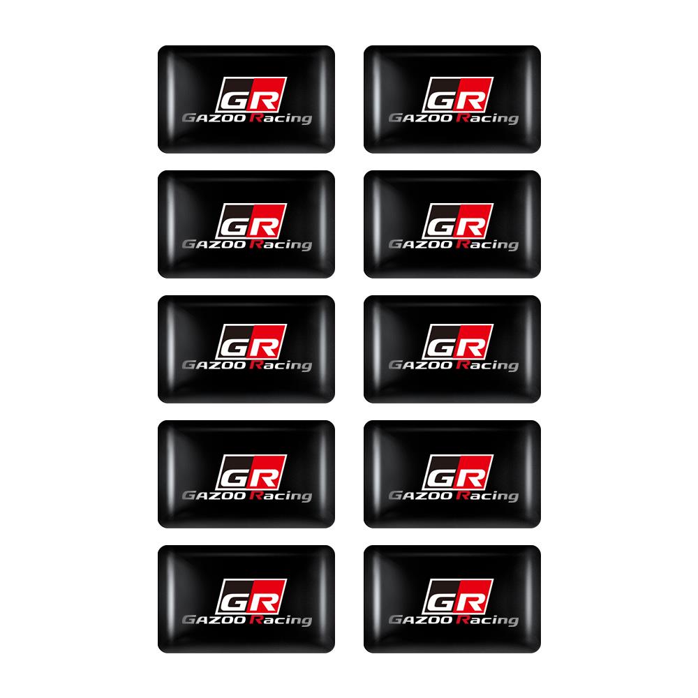 10/20/50PCS 3D Epoxy GR GRZOO RACING Badge Car Interior Decoration Sticker for Toyota Prius Avensis Rav4 Crown Corolla Yaris TRD