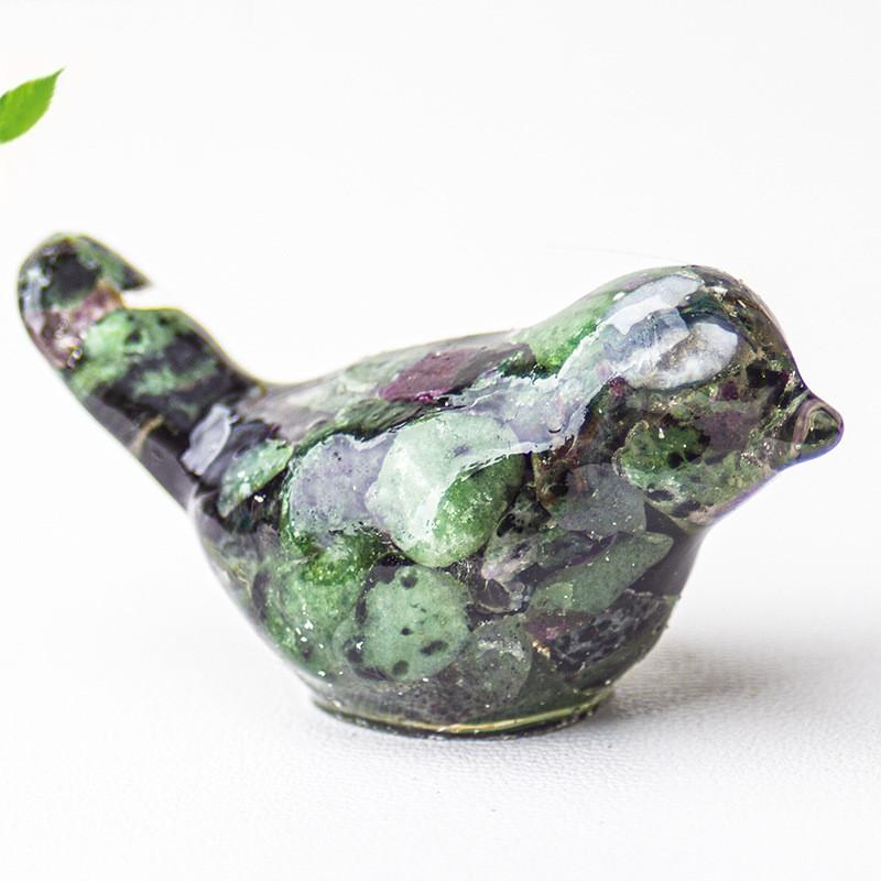 Hars Kristal Vogelbeeldje Met Natuurlijke Watersteen Voor Huis Kantoor Decoratie Cadeau Voor Vrienden