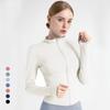 Dames Trainingsjack Slim Fit Lange Mouwen Fitnessjas Yoga Tops met Duimgaten Sportschooljas Workout Sweatshirts