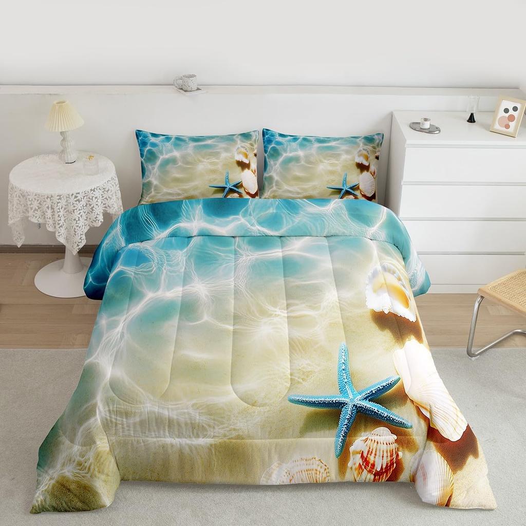 Erosebridal Ice Hockey Comforter Set Twin, Hockey Player Down Comforter for Kids Boys Girls Teens Juvenile, Sports Game Duvet Set, Soft Wint
