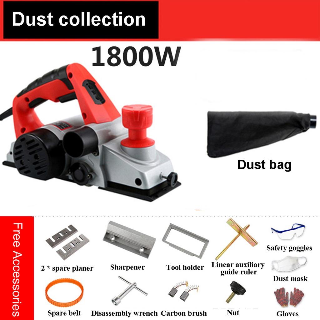 1800W/1600W/1200W Electric Planer Carpentry Tools 220V Woodworking Multi-function Household Hand Plane Wood Cutting Planing Machine