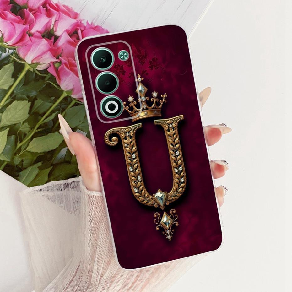 2025 Fashion Crown Letter Case For OPPO A5 CPH2727 Soft Silicone TPU Back Cover For Oppo A5 5G CPH2735 Phone Cases