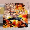 One Piece Anime Flannel Blanket - Soft Warm Perfect for Sofa, Bedding Camping Travel Office Home Decor -QJY