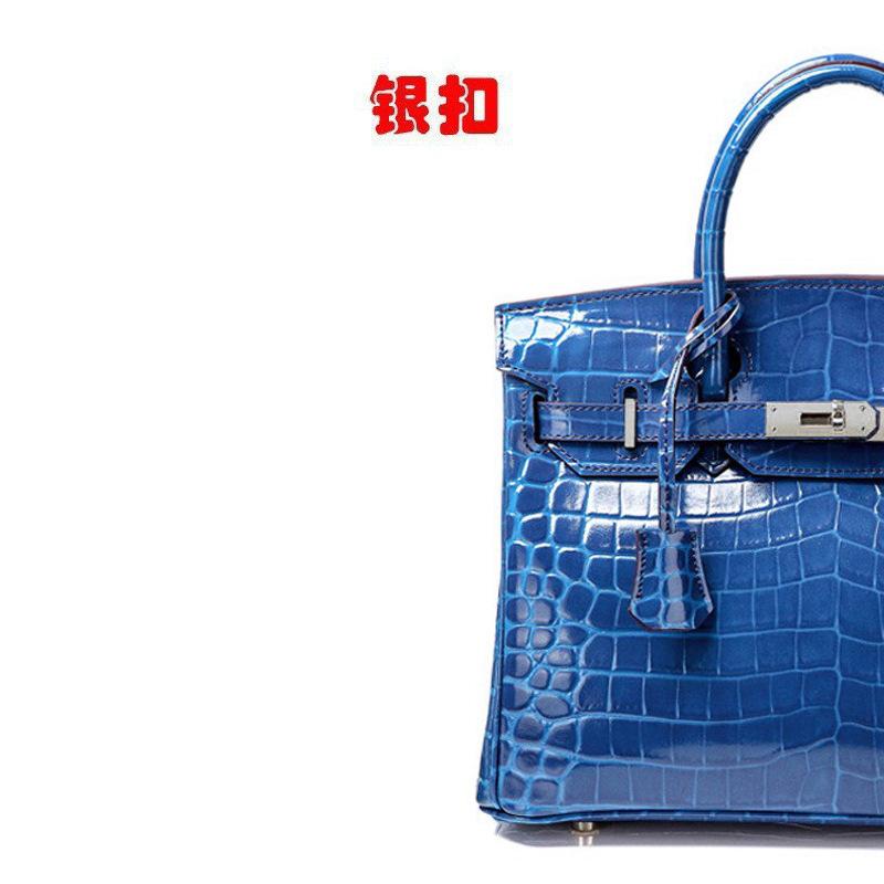 Nuova Borsa a Mano da Donna in Pelle di Mucca con Texture Coccodrillo Vera Pelle Manico Superiore Borsa Moda a Spalla Crossbody per Uso Quotidiano - SENZA LOGO