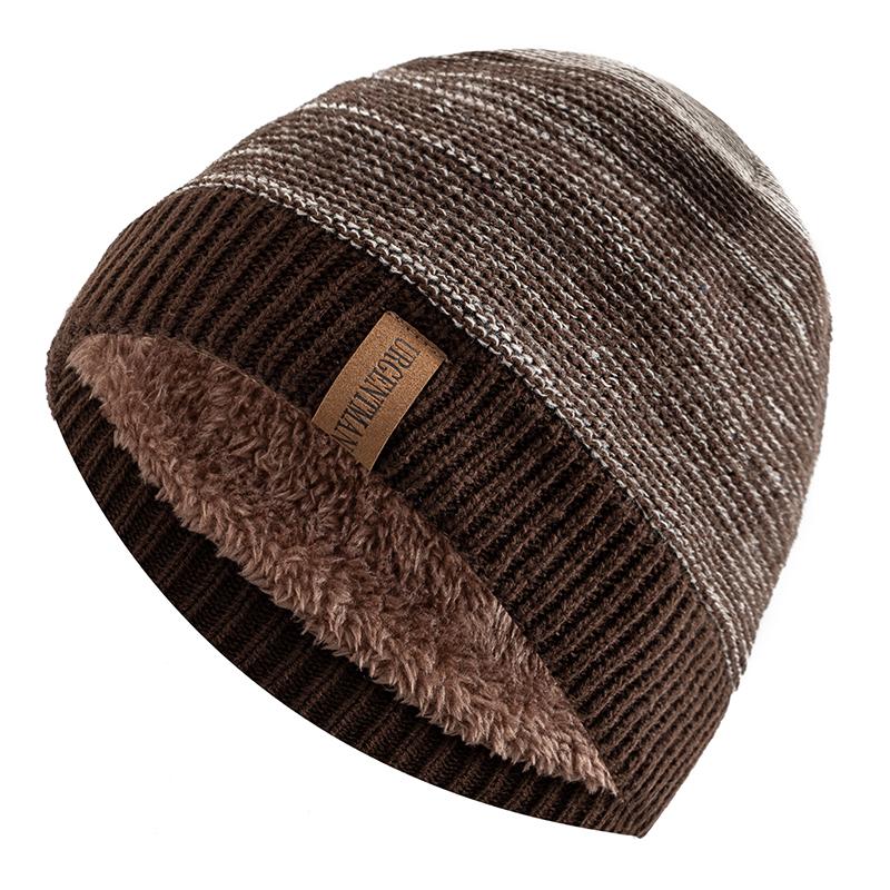 Neue Unisex-Wintermützen Lässige Warme Beanie-Mütze Für Männer Und Frauen Buchstaben-Etikett Winterliche Strickmützen