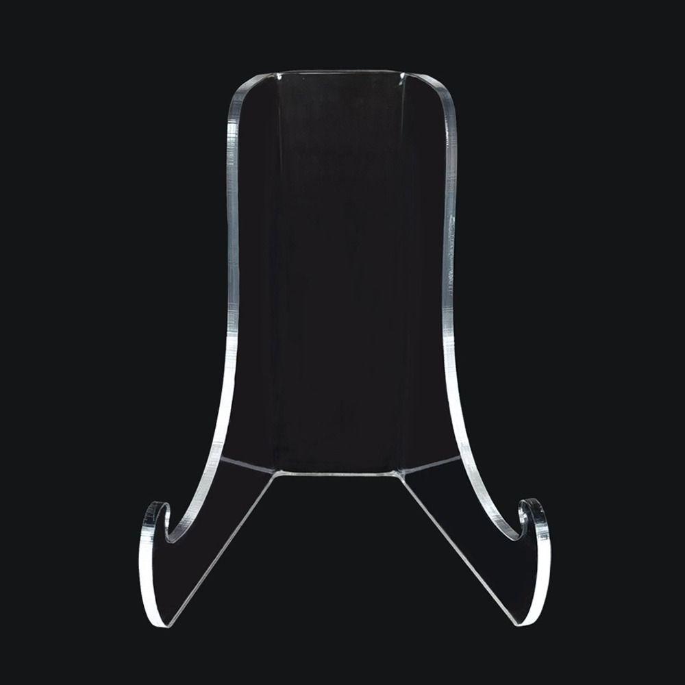 Shallow Support Ledges Acrylic Flat Plate Stand Clear Back Display Easel Stand 60-Degree Angle Elegant Book Stand Displaying