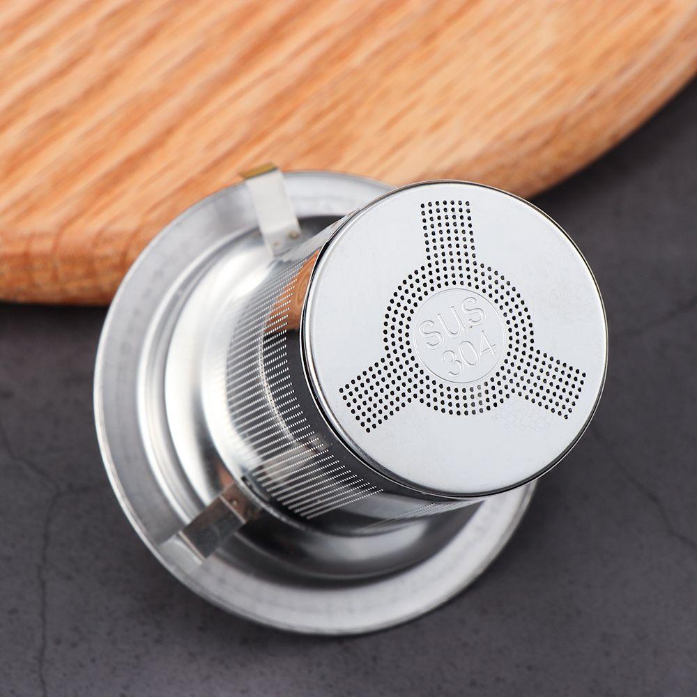 Infuser Fine Reusable Coffee Stainless Steel Lid Filters Tea Strainer