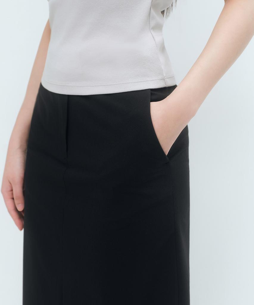 Musinsa Standard Woman [Cooltandard] Women'S Straight Maxi Skirt [Black]