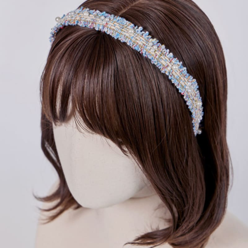 Maia Tweed Pearl Headband P - Brown