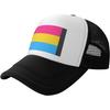 Pansexual Flag Mesh Trucker Hat Unisex Adjustable Polyester Outdoor Casual Cap