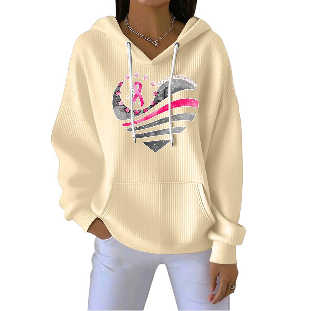 Sweat-shirt à manches longues de sport décontracté pour femme avec imprimé ange