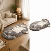 Anti-fouling Home Decor Carpet Non-Slip Cartoon Carpet Soft Cat-Shaped Area Rug Living Rooms
