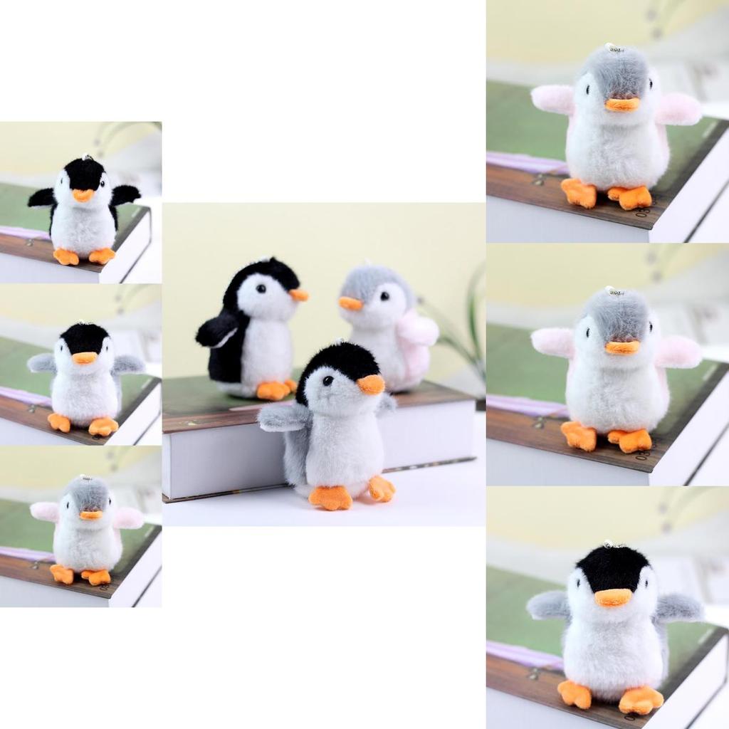 Charming Pink Gray Black Plush Penguin Doll Ultra Soft Stuffed Animal Keychain Gift For Kids And Collectors
