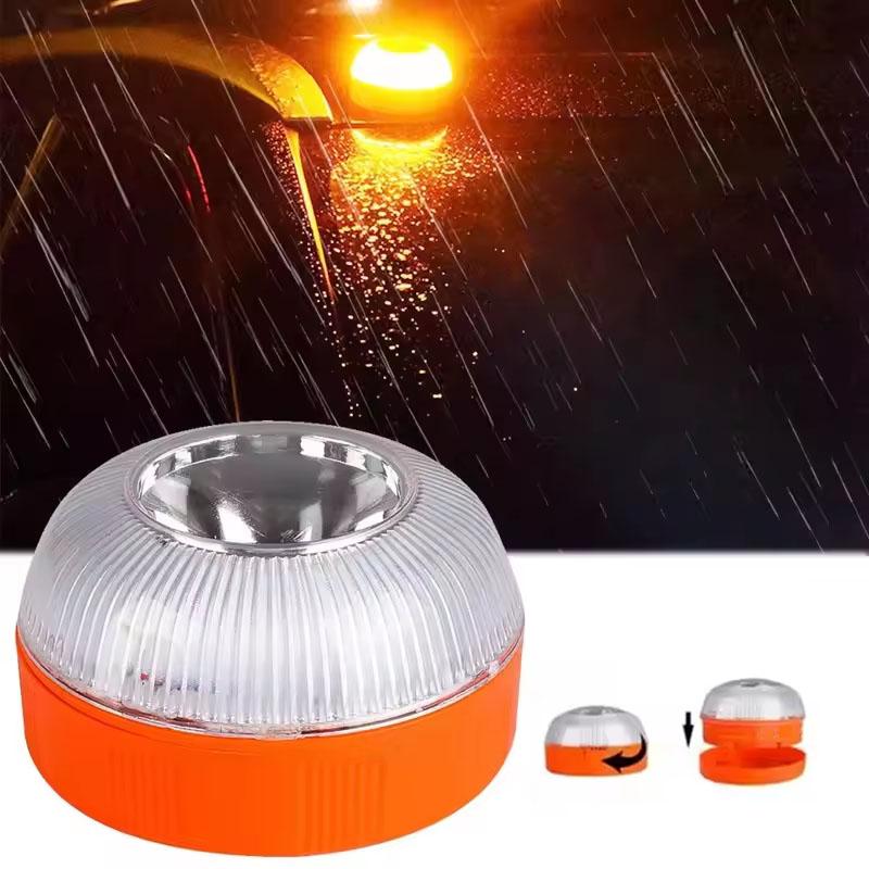 1/2 Stück LED Auto Notlicht V16 Blinklicht Magnetische Induktion Straßenunfalllicht Tragbares Stroboskop Warnlicht