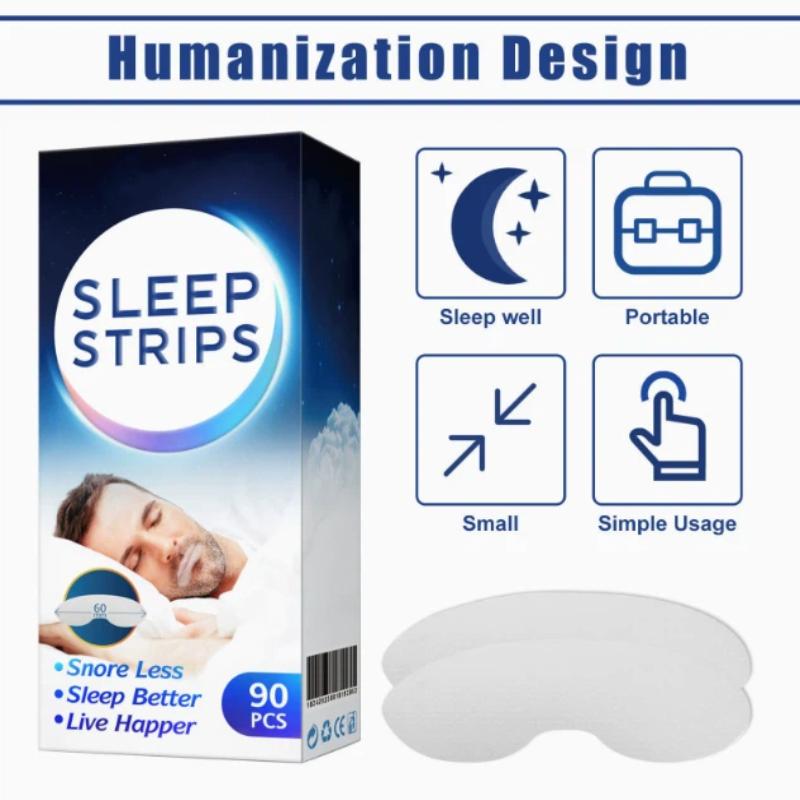 Disposable Anti Snoring Sleep Strips 90Pcs Breathable Mouth Tape Promote Nose Breathing Reduce Snoring At Night
