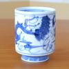 Arita ware dragon large in a wooden High-quality ware/Hasami teacup, hand-painted design, size, box.