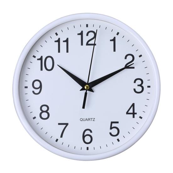 Round Wall Clock Simple Style High-precision Battery Operated Easy-to-Read Non-Ticking Quartz Clock Wall Decor