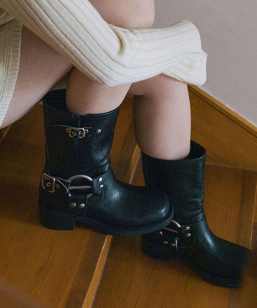 Eiffelclassic Morgan Biker Boots_ Black 5Cm