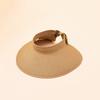 Summer empty straw hat foldable outdoor portable bow wide brimmed visor for women sun protection beach hat