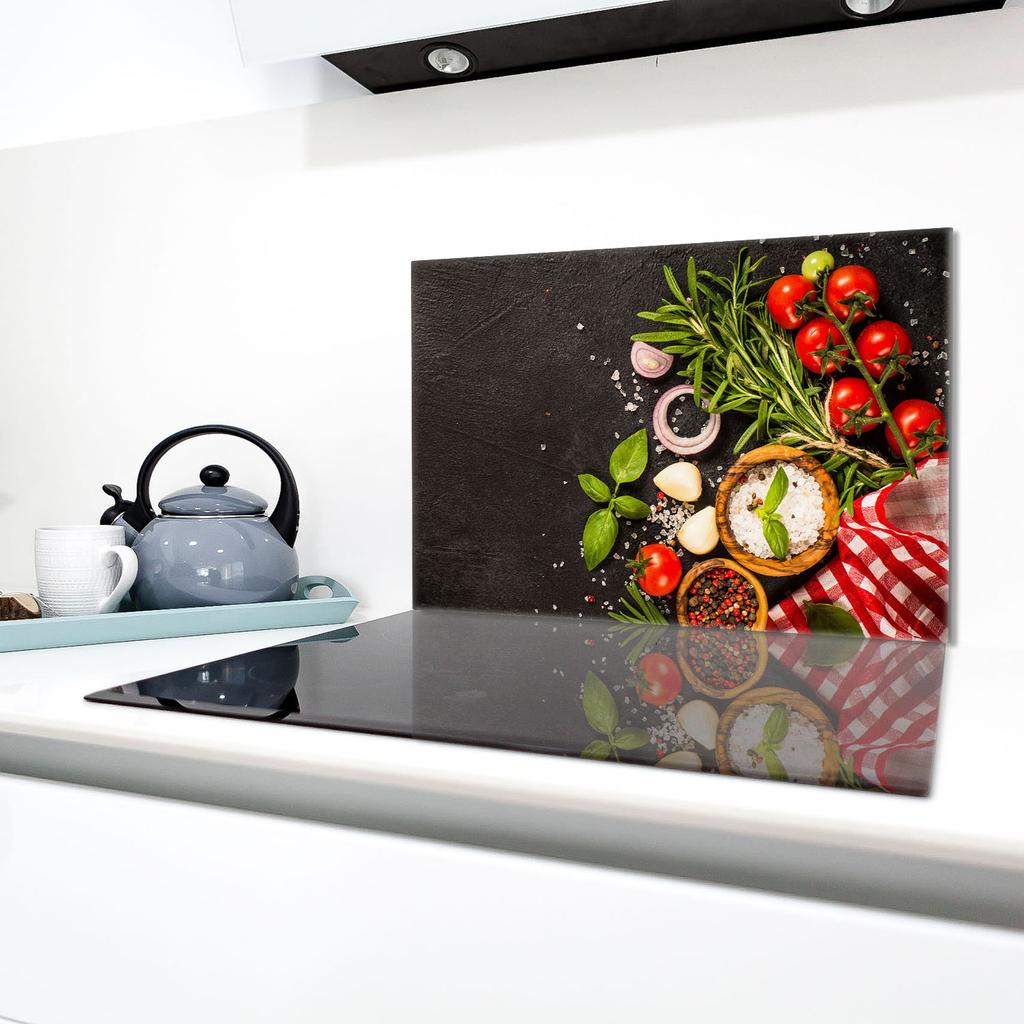 Glass Protective Stovetop Panel 80x52 Food