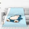 Pokemon Snorlax Flanellen Deken Winter Super Warm Beddengoed Plaid voor Kinderen Buitenpatroon Sprei Bank Bedhoes