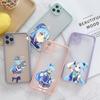 Custodia per telefono Konosuba Aqua con ragazza carina per iPhone 14, 13, 12, 11, Mini Pro Max, XS, X Max, XR, 8, 7 Plus, SE 2022, colore della pelle.