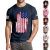 Men's Fashionable Casual Independence Day Printed Round Neck Short Sleeve T-Shirt Top