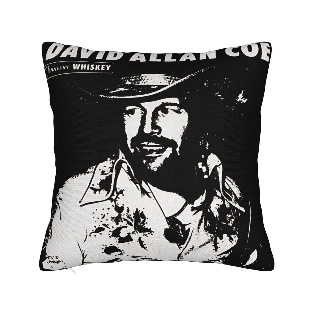 In Memory Of David Allan Coe 1939- Pillowcases Retro Portrait Tribute Pillow Case For Living Room Bed Chair Pillow Cover