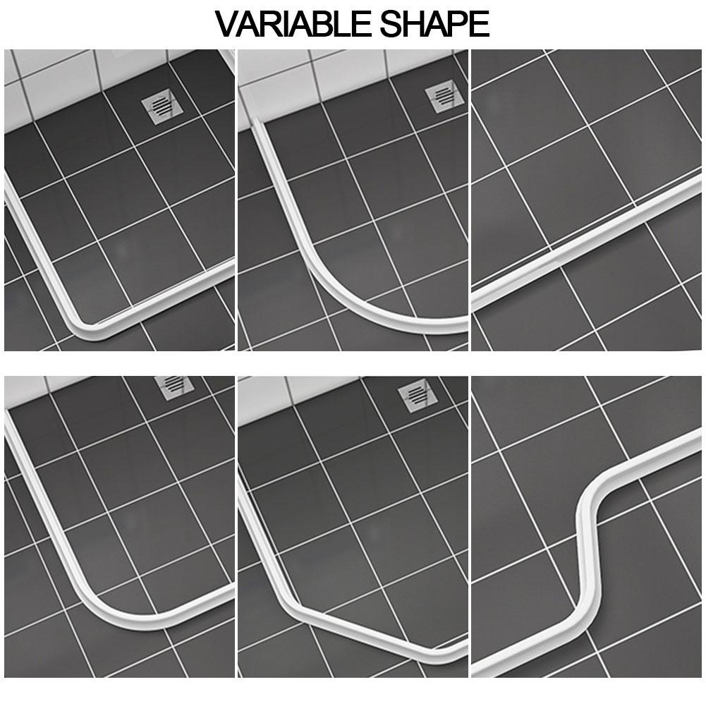 1m Silicone Kitchen Bathroom Water Stopper Blocker Strip Shower Non-slip Dry And Wet Separation Strips Door Bottom Sealing Strip