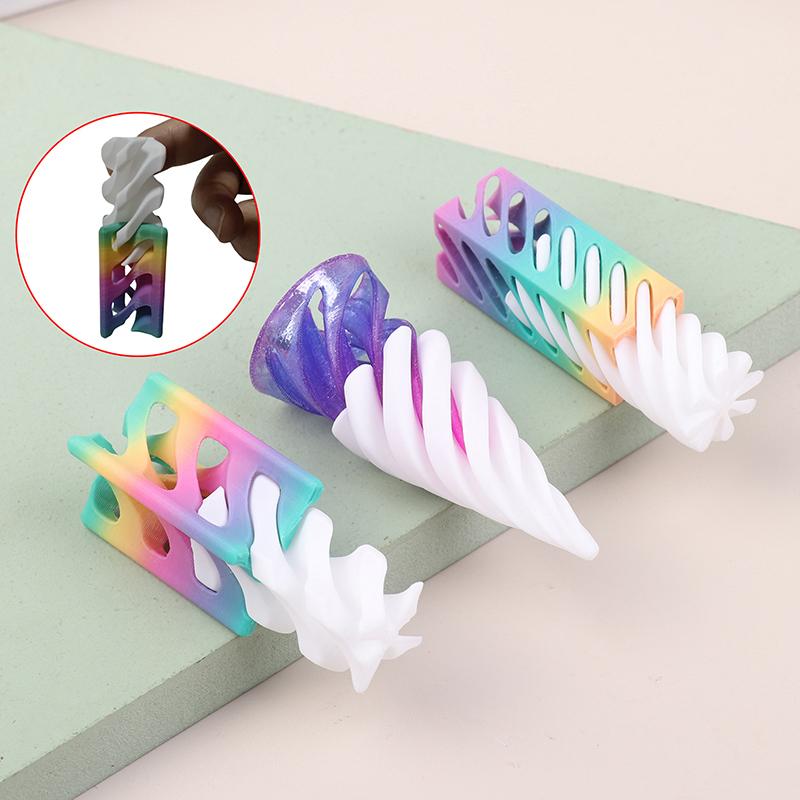 1 sztuka Spiralny Stożek Dekompresyjny Zabawka Drukowana 3D Piramida Niemożliwa do Przejścia Rzeźba Kwadratowy Słup Helisa Śruba Zabawki Fidget