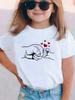 Härliga Pappa Kärlek Hand Design T-shirts Barn Barns T-shirt Pojkar Flickor Sommar Vår Vardaglig Topp Tee