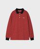 FALLETT Striped Polo Shirt Red