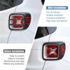 Araba Metal Arka Park Lambaları Arka Lambaları Dekorasyon Kapak Trim Kuyruk Lambaları Koruma Kapağı Jeep Renegade 2016 up için, Siyah