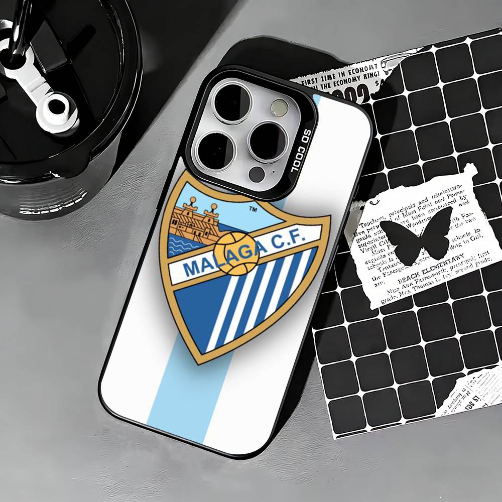 Heißes M-Malaga CF Handyhülle Für iPhone 17,16,15,14,13,12,11 Plus,Pro Max,XS,Farbige silberne Handyhülle
