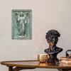 2DAngelGabrielArt Vintage Classic Religious 2D Angel Wall Art - Aluminum Metal Sign Decor, Archangel Gabriel Sculpture Style