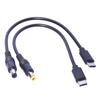 Convenient USB C To DC5.5x2.5mm/DC5.5x2.1mm Male Extension Cable Charging Cord for Tablets Cell Phones Charge Wire