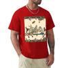 WEIRD MEDIEVAL BESTIARY MAKING MUSICWhite Rabbit And Dog Playing Organ Harpist Hare Snail Cat TShirt