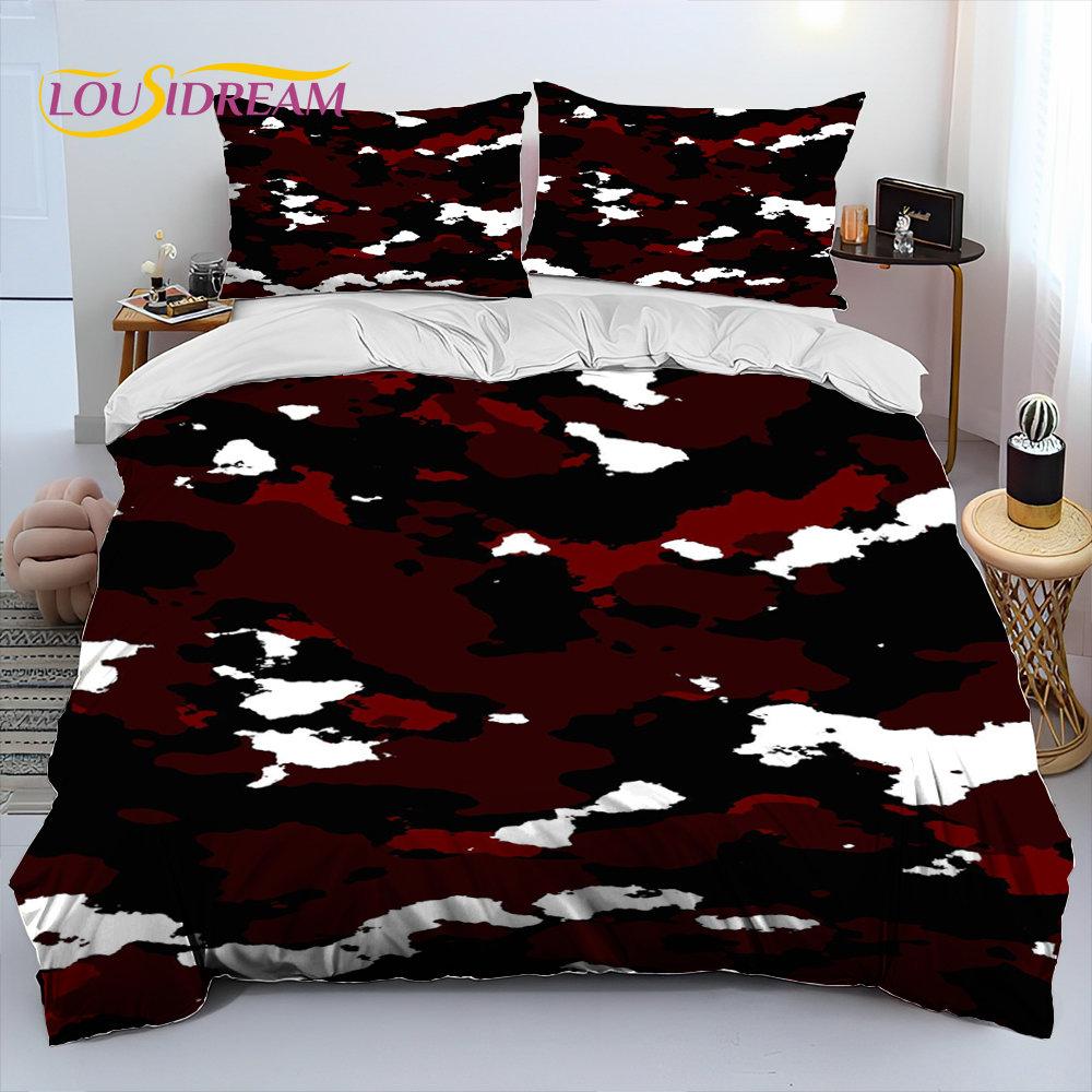 Military Camouflage Color Comforter Bedding Set,Duvet Cover Bed Set Quilt Cover Pillowcase,King Queen Size Bedding Set Kid Adult