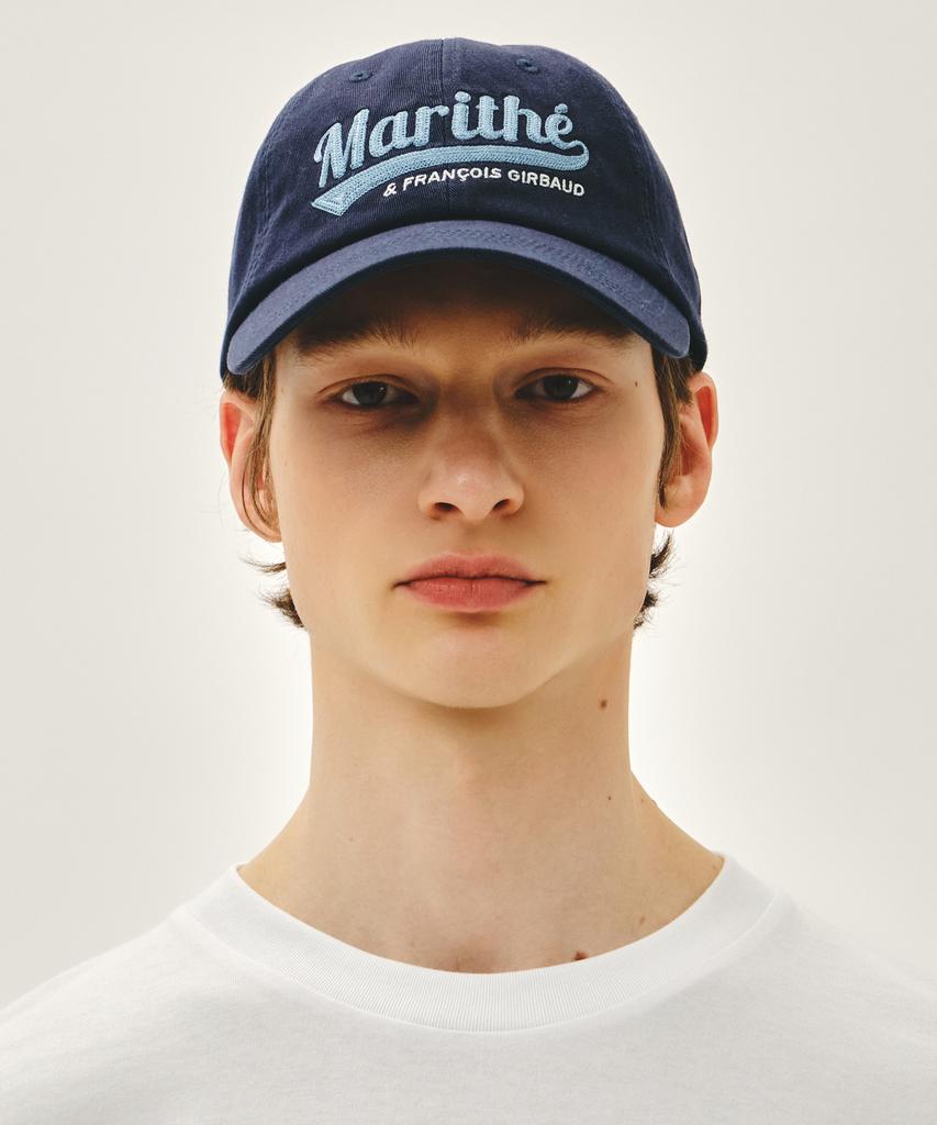 Malittepeulangsowajeobeo Vintage Baseball Graphic Cap Navy